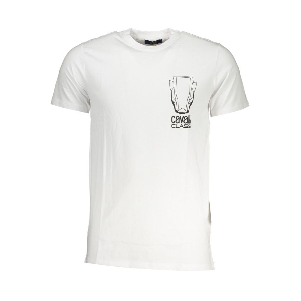 Tricou Cavalli Class din bumbac alb