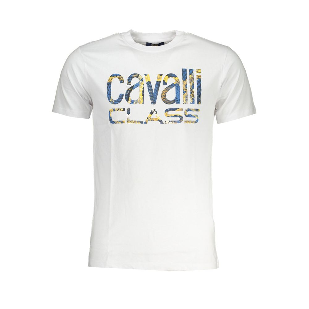 Tricou Cavalli Class din bumbac alb