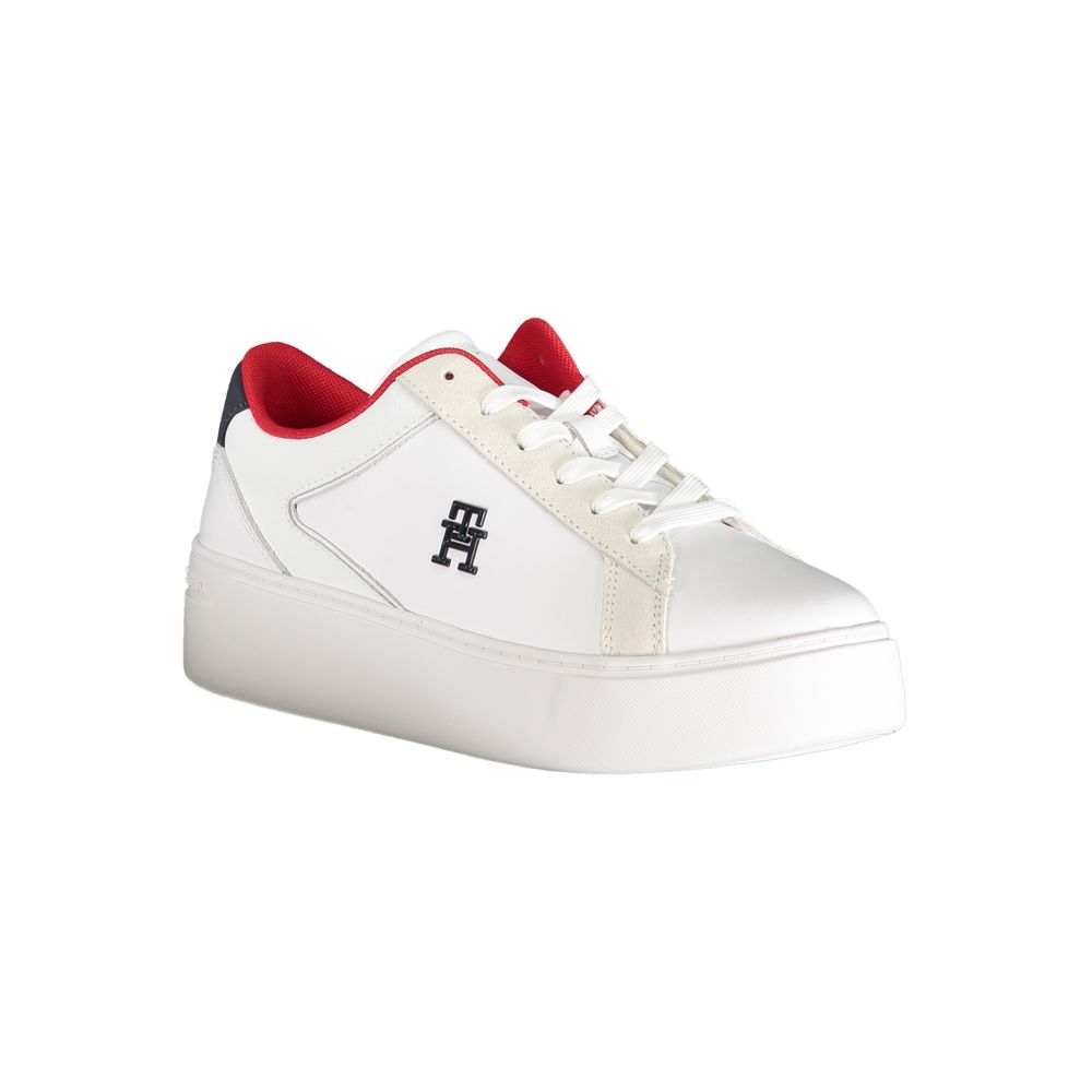 Tommy Hilfiger – Weiße Polyester-Sneaker