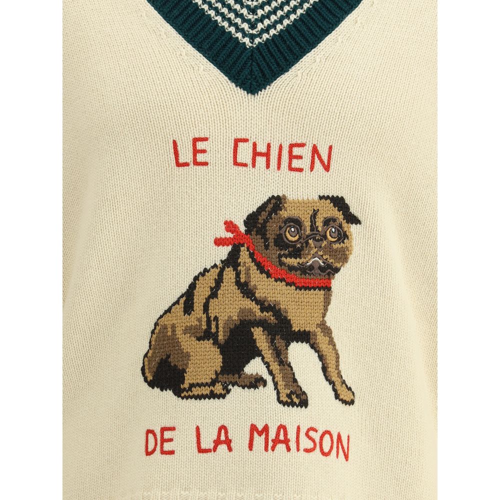 Pulover din lana Valentino Le Chien De La Maison