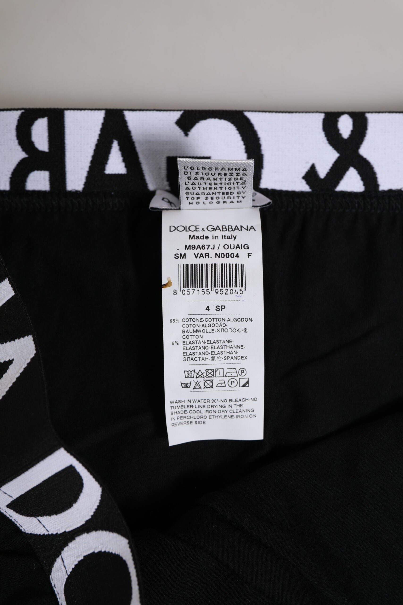 Dolce & Gabbana Black Cotton Stretch Regular Brief Underwear