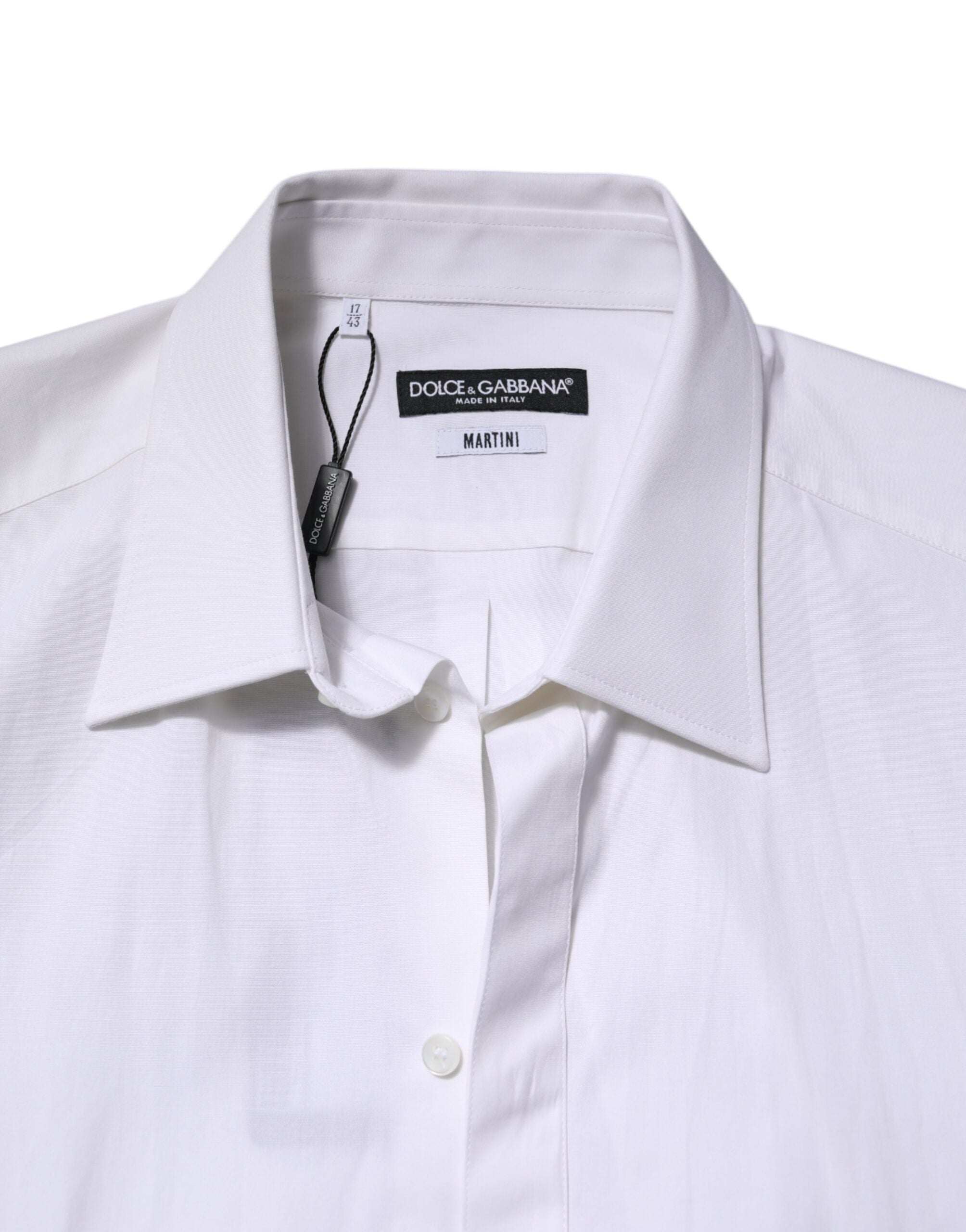 Dolce &amp; Gabbana – Weißes, langärmliges MARTINI-Hemd