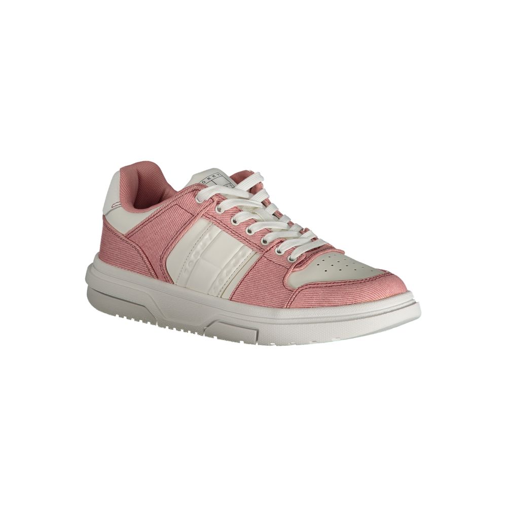 Tommy Hilfiger – Rosafarbener Polyester-Sneaker