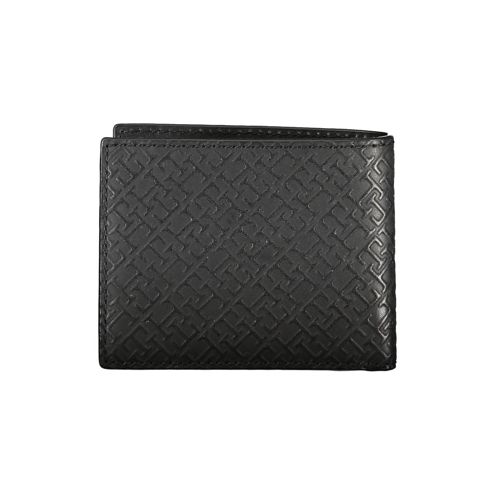 Portofel dublu elegant din piele Tommy Hilfiger cu detalii contrastante