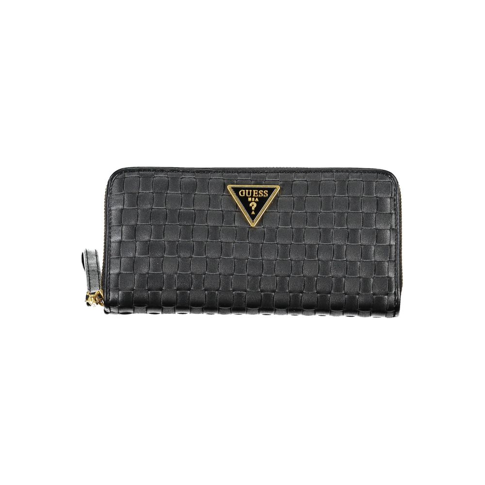 Portofel elegant Guess Jeans negru cu mai multe compartimente