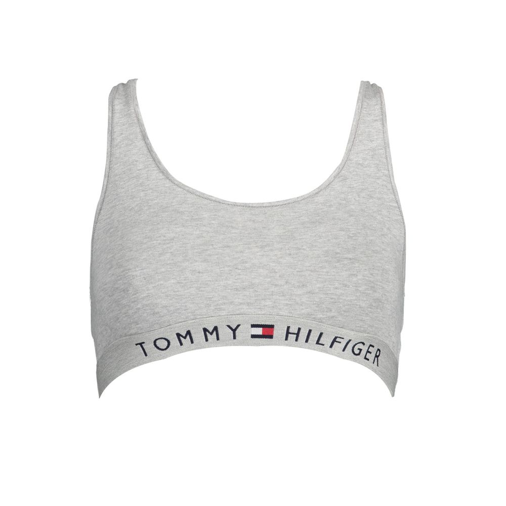Tommy Hilfiger – Grauer Sport-BH aus Baumwolle für Damen