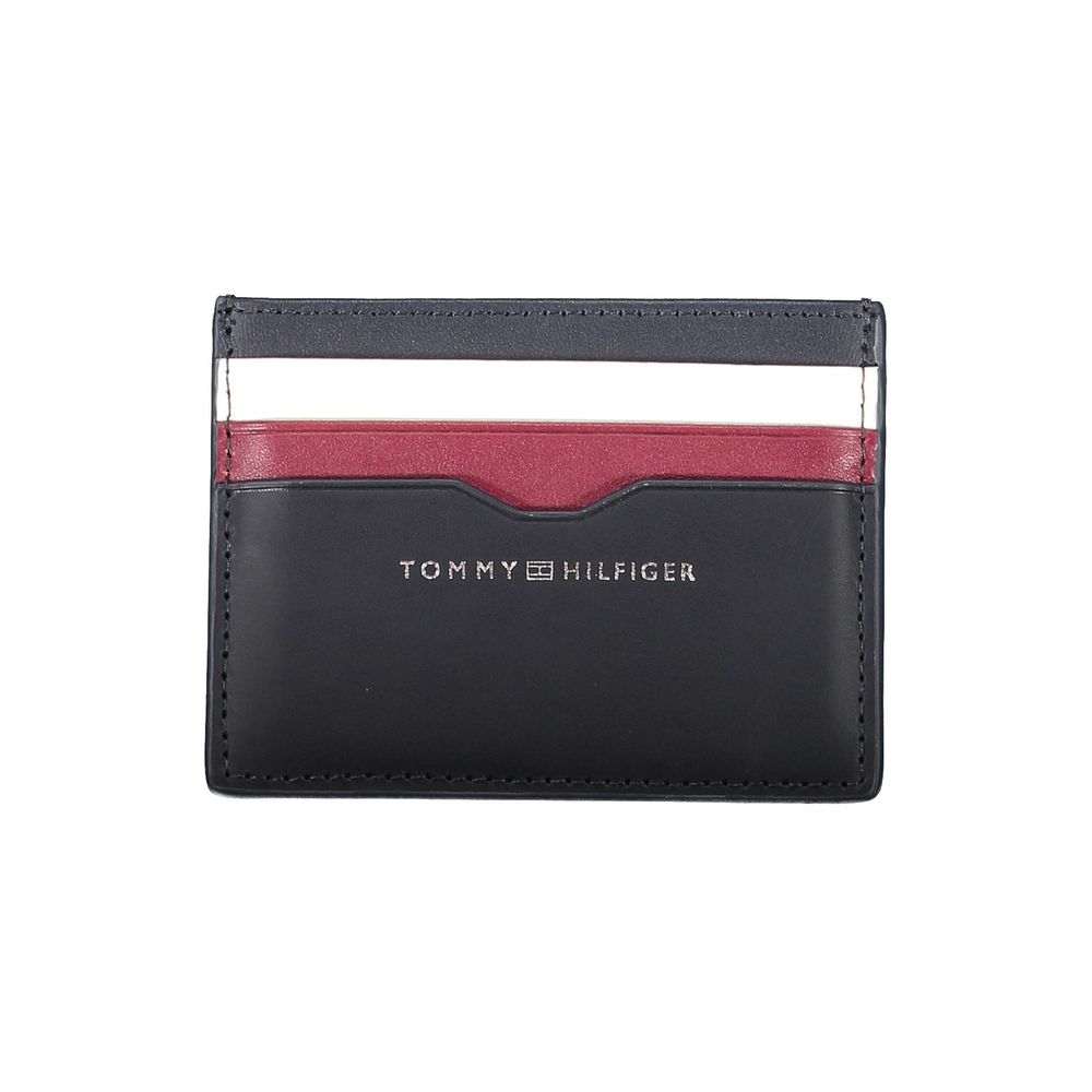 Tommy Hilfiger – Blaue Lederbrieftasche für Herren