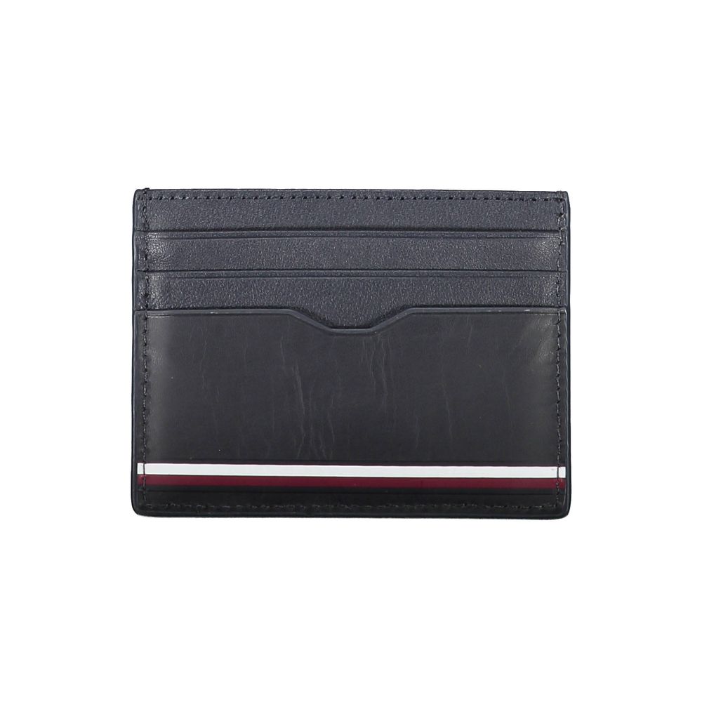 Tommy Hilfiger – Blaue Lederbrieftasche für Herren