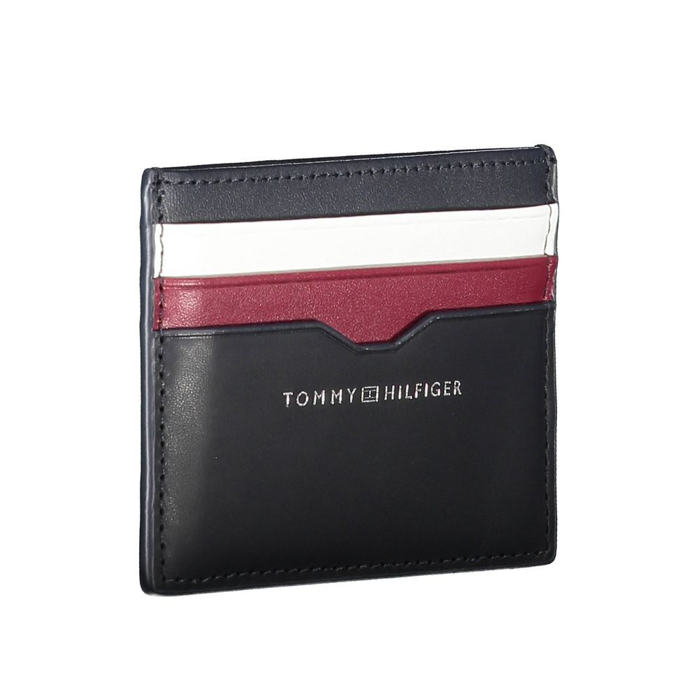 Tommy Hilfiger – Blaue Lederbrieftasche für Herren