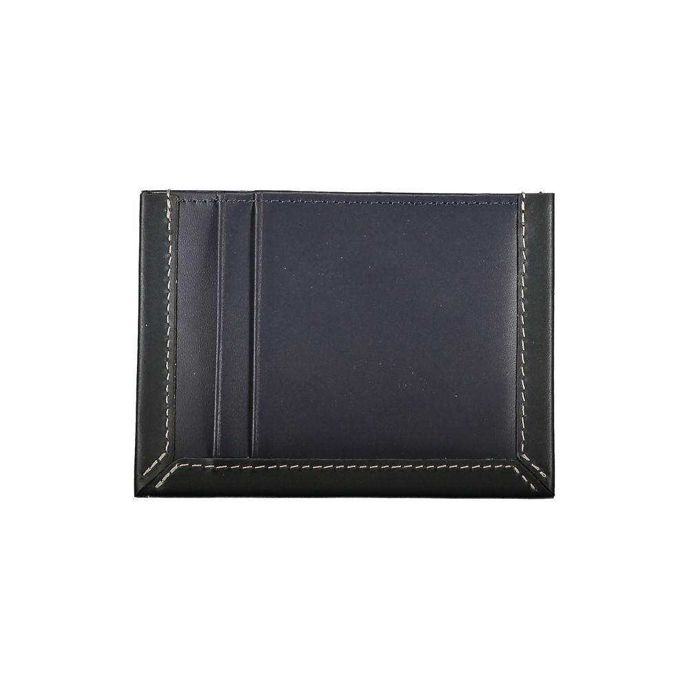Portcarduri Tommy Hilfiger Sleek din piele albastră cu detalii contrastante