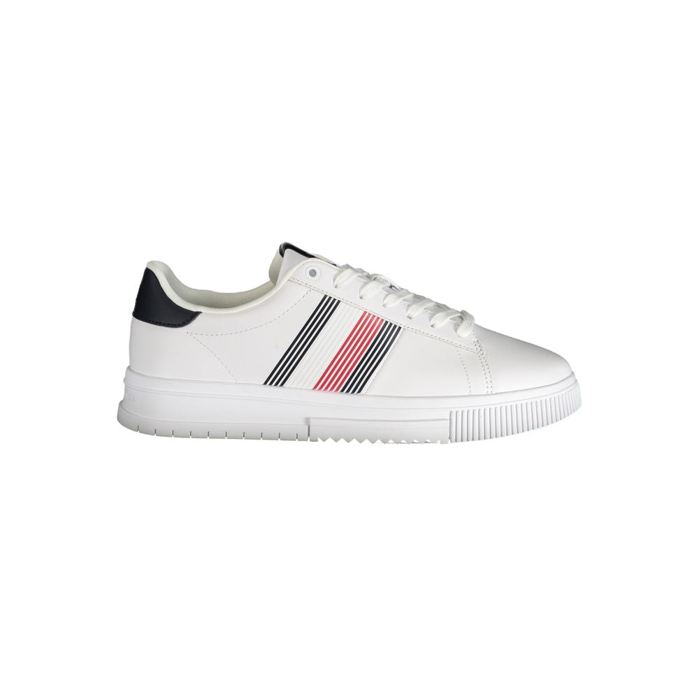 Tommy Hilfiger – Weiße Polyester-Sneaker