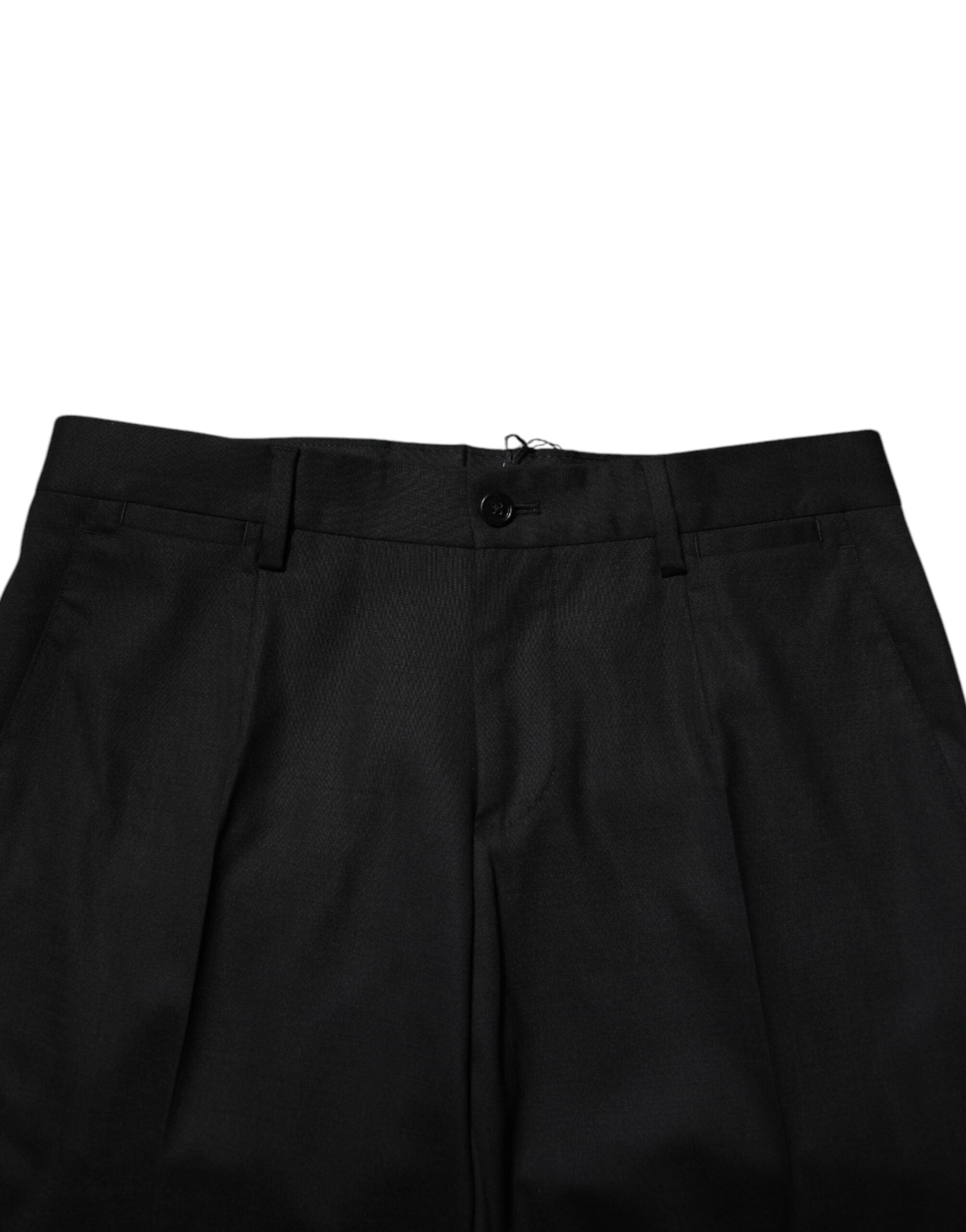 Dolce &amp; Gabbana – Schwarze Anzughose aus Wolle