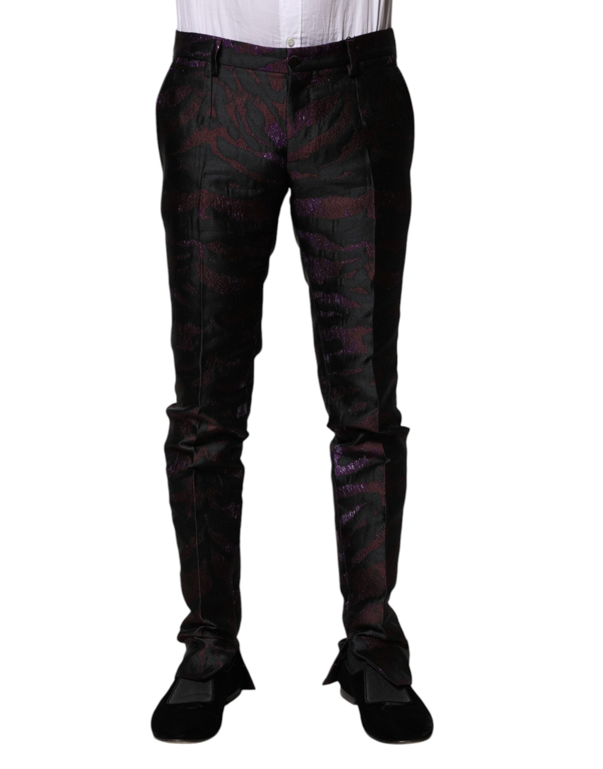 Pantaloni Dolce &amp; Gabbana cu imprimeu din poliester multicolor