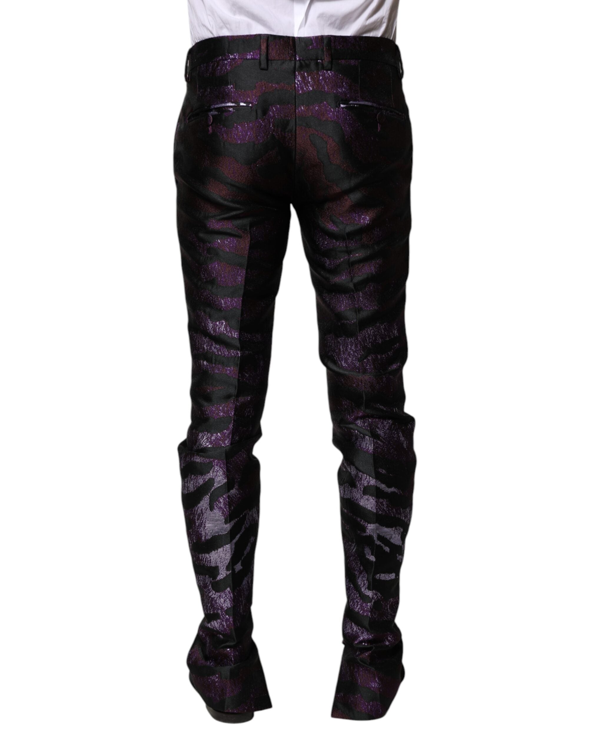 Pantaloni Dolce &amp; Gabbana cu imprimeu din poliester multicolor