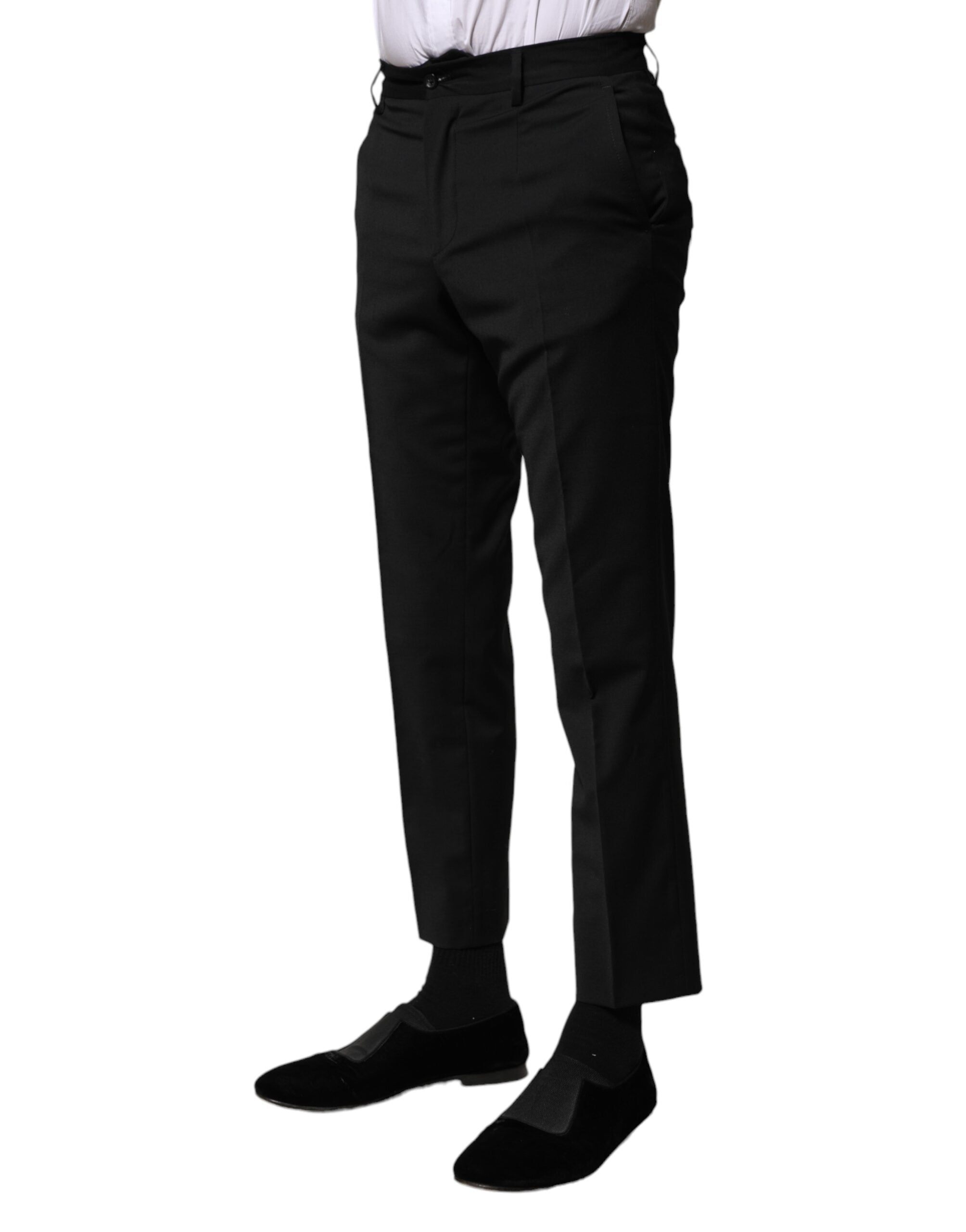 Dolce &amp; Gabbana Schwarze formelle Wollhose für Herren