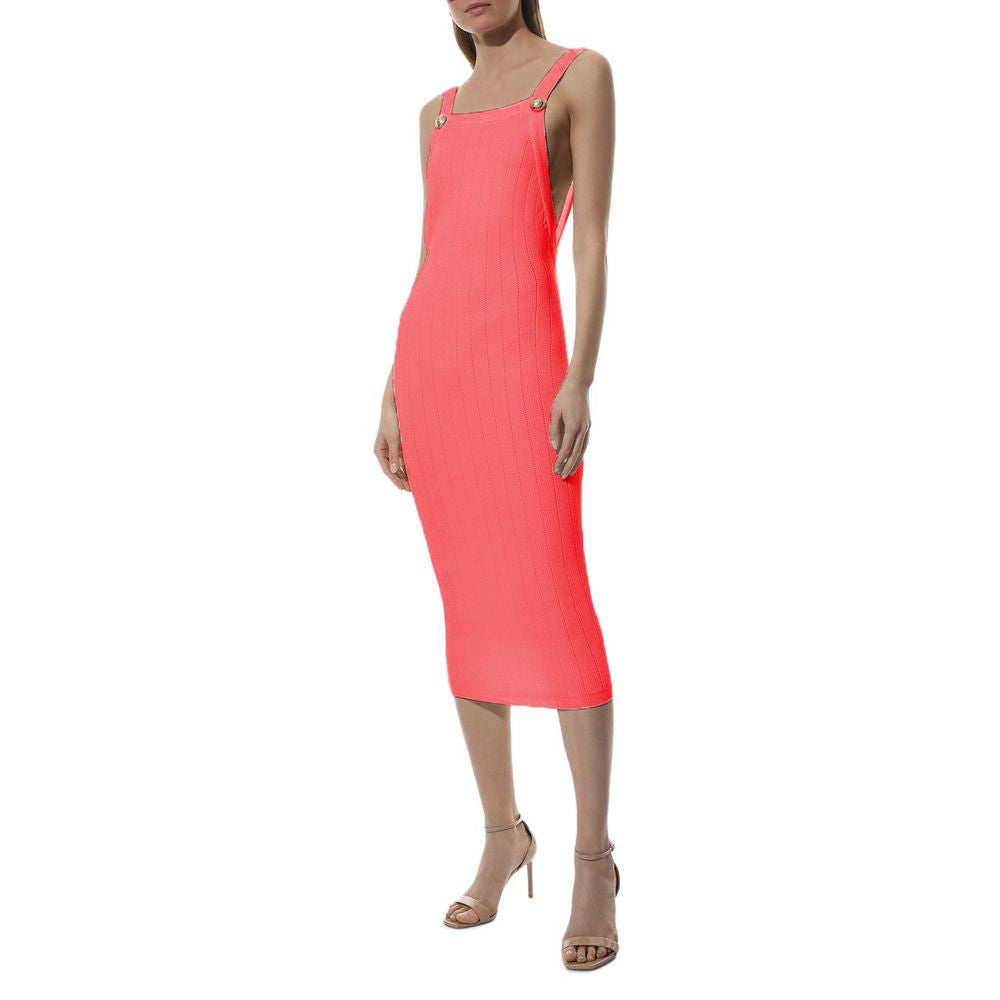 Rochie Balmain roz din viscoză