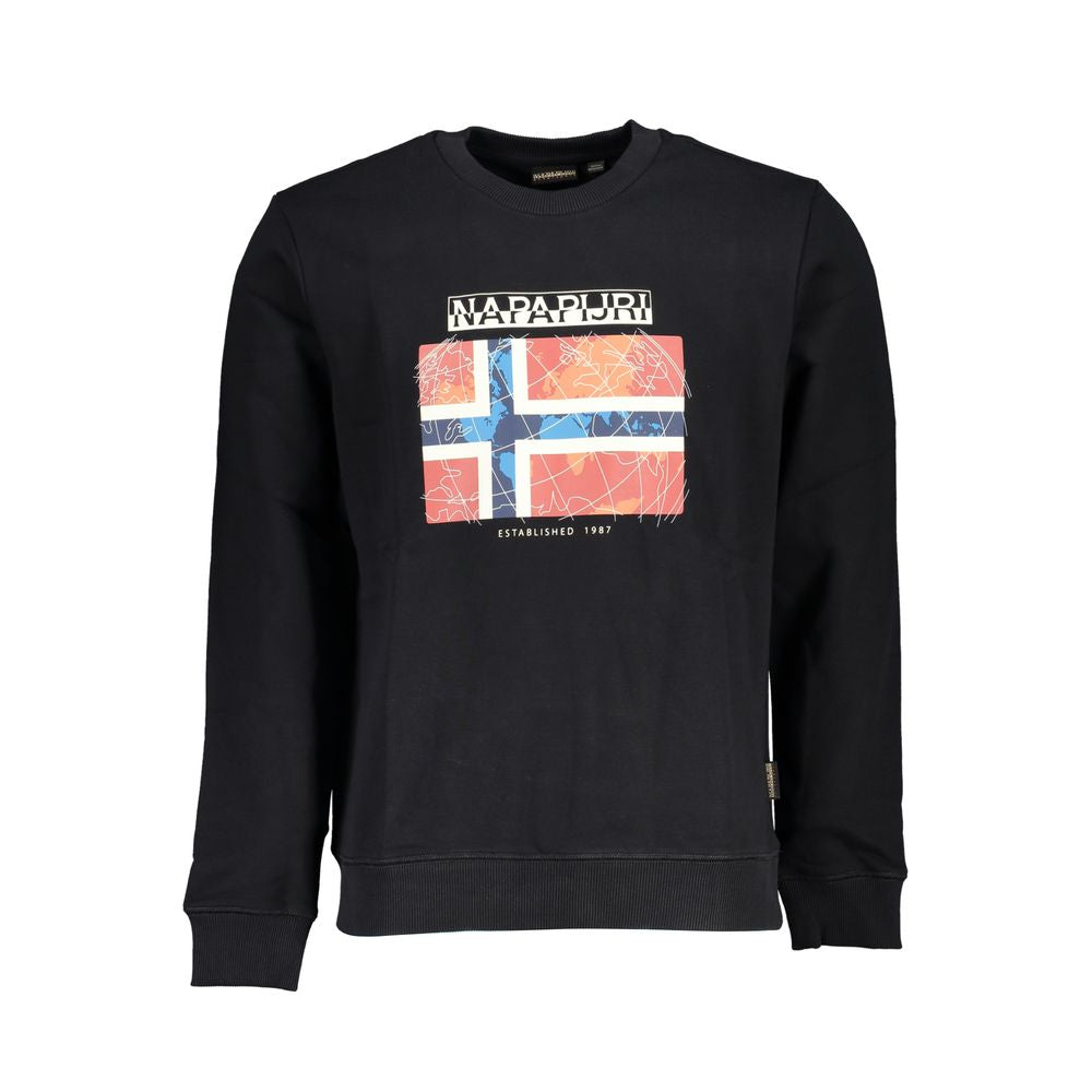 Napapijri Schwarzer Baumwollpullover für Herren