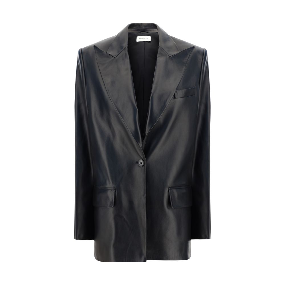 Magda Butrym Lederblazerjacke