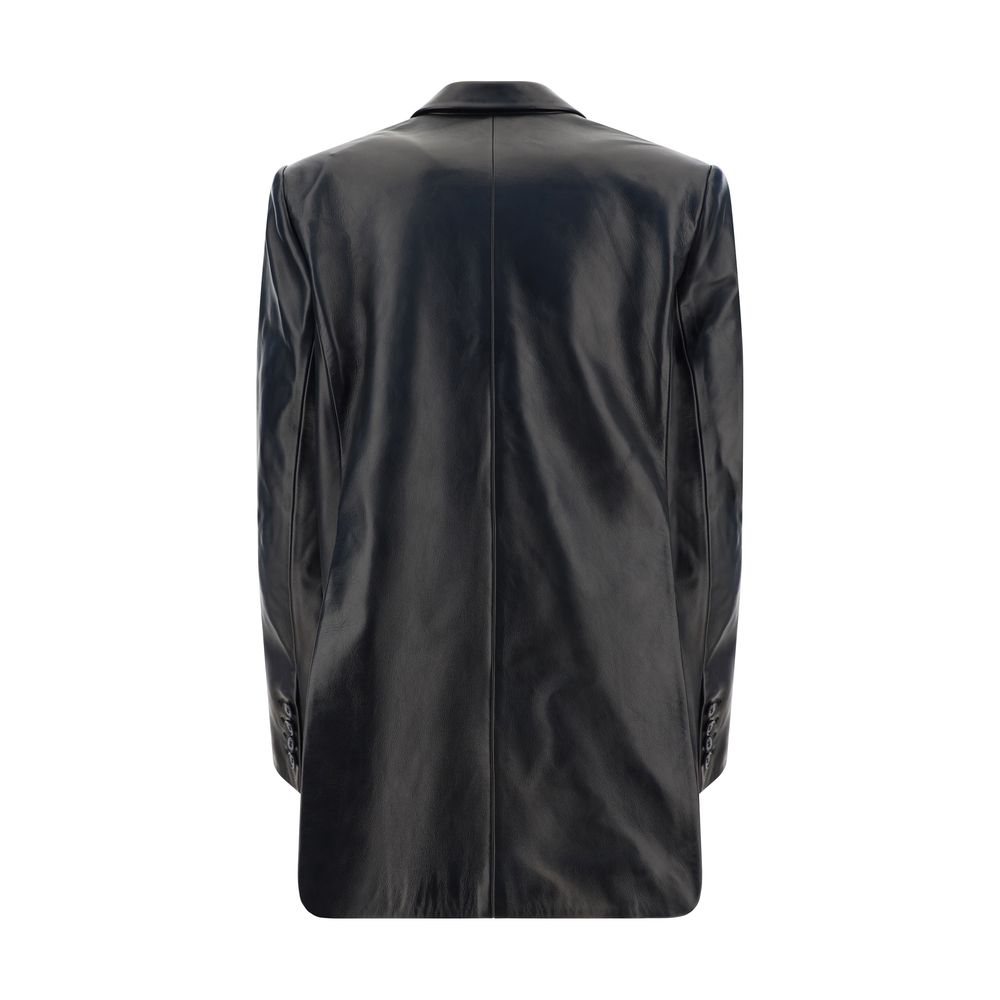 Magda Butrym Lederblazerjacke