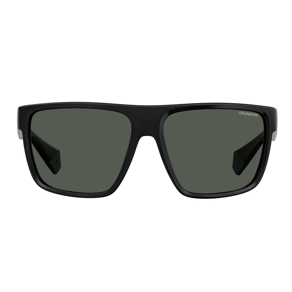 Polaroid – Schwarze Sonnenbrille aus Kalbshaar