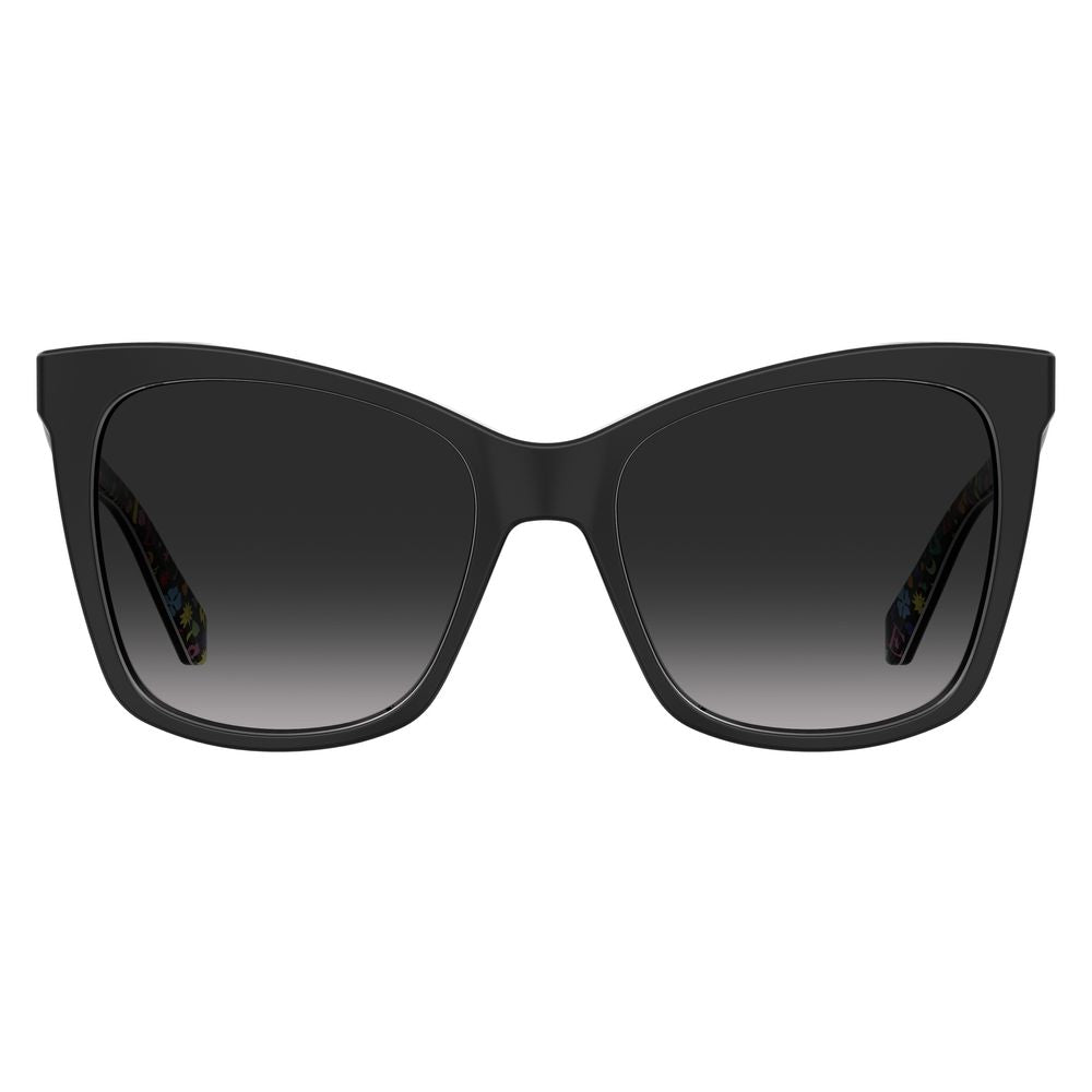 Ochelari de soare Love Moschino negri cu model Haircalf