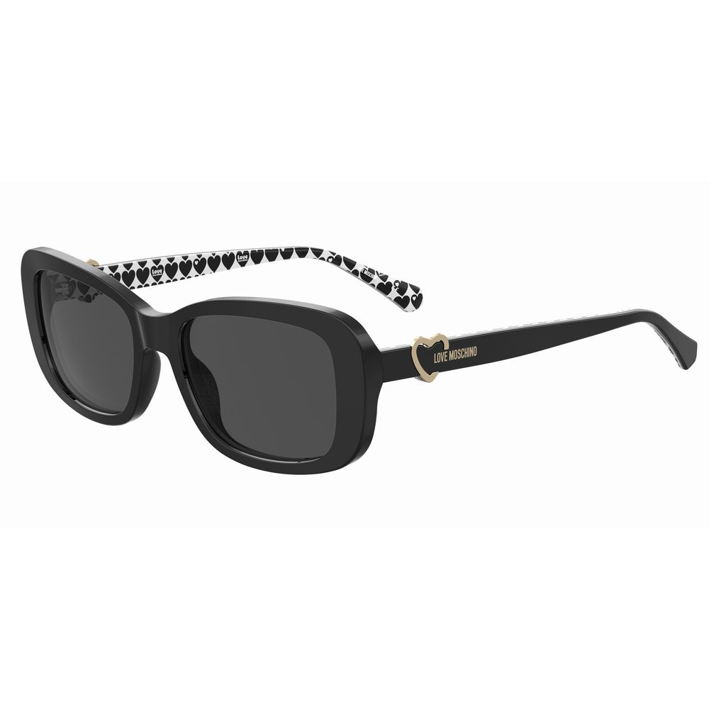 Ochelari de soare Love Moschino negri cu model Haircalf