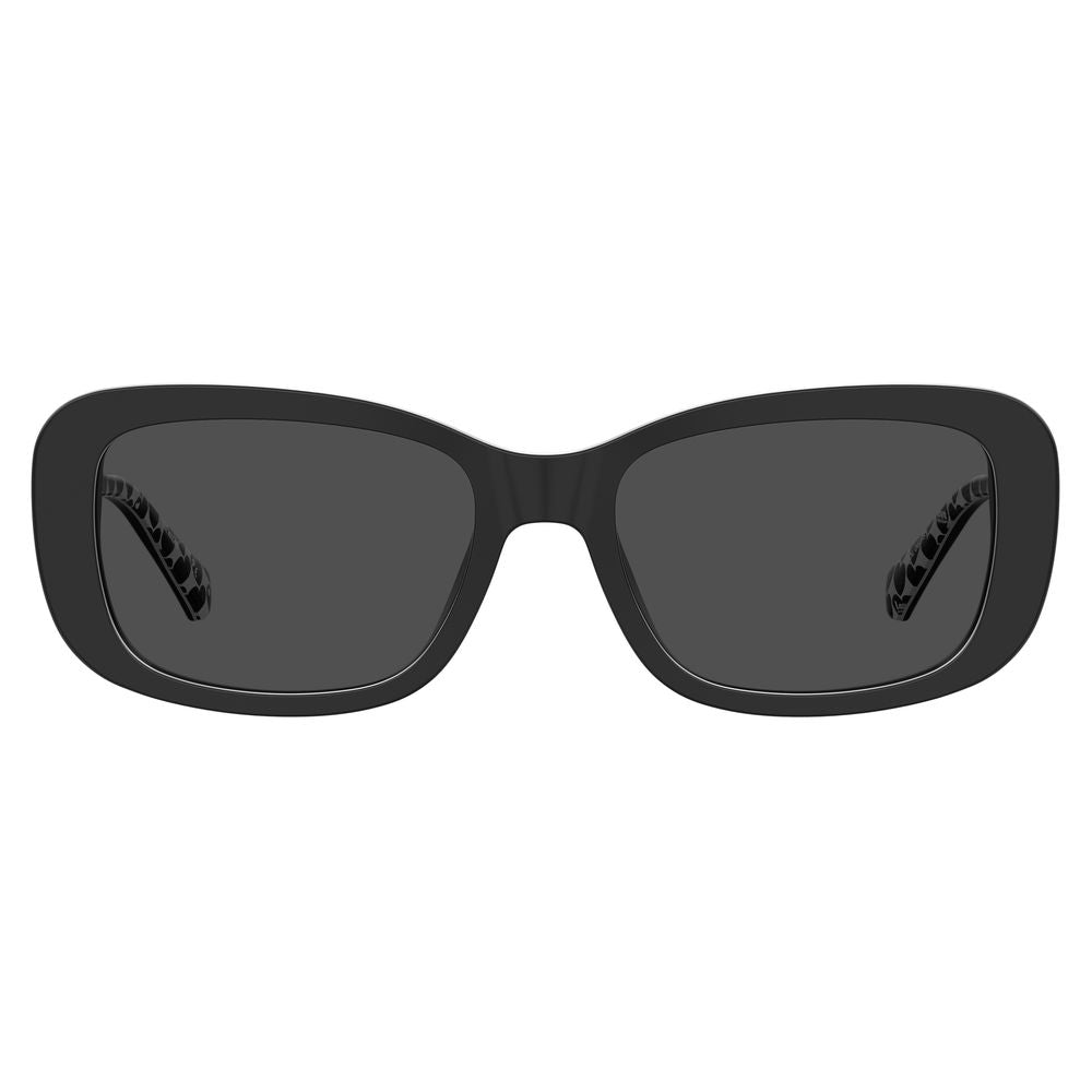 Ochelari de soare Love Moschino negri cu model Haircalf
