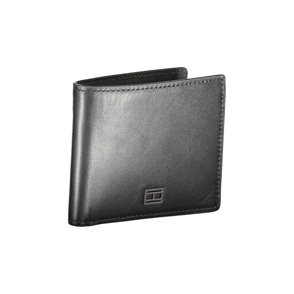 Tommy Hilfiger – Schwarze Lederbrieftasche für Herren