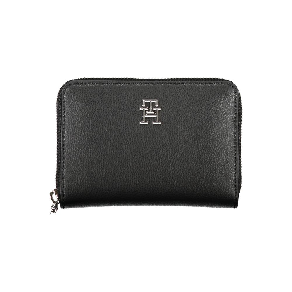 Portofel elegant cu fermoar negru și compartimente multiple Tommy Hilfiger
