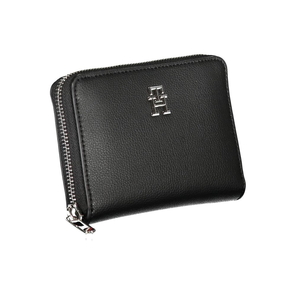 Portofel elegant cu fermoar negru și compartimente multiple Tommy Hilfiger