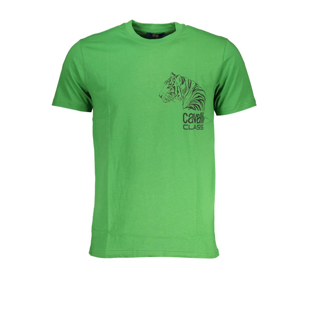 Grünes Baumwoll-T-Shirt der Cavalli Class