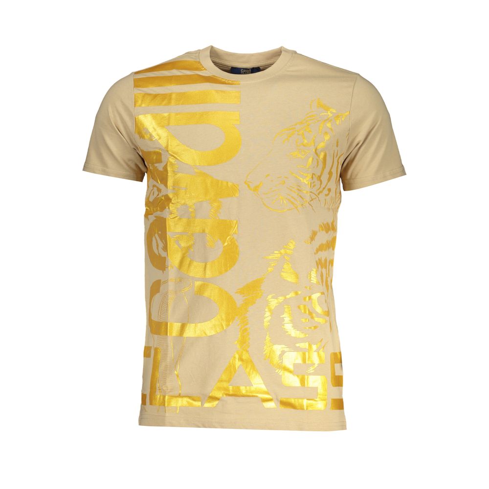 Tricou Cavalli Class bej din bumbac