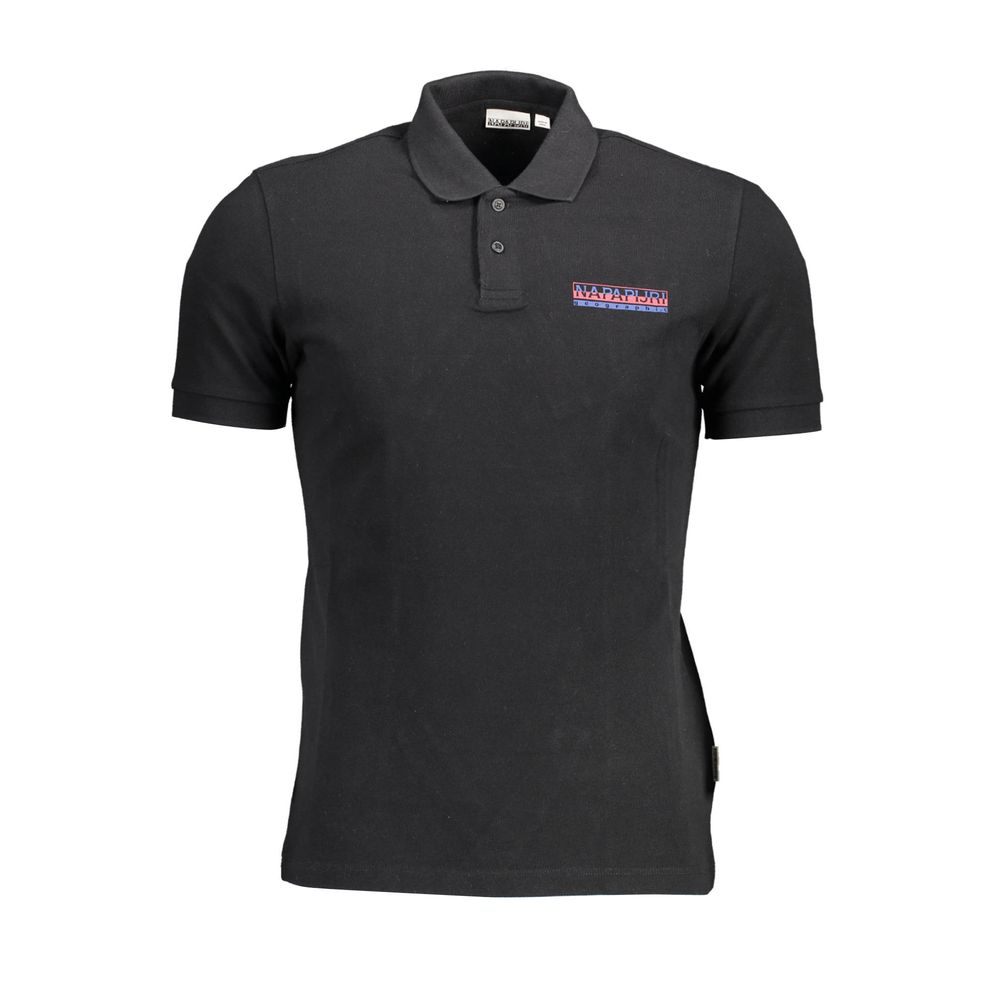 Napapijri Schwarzes Poloshirt aus Baumwolle für Herren