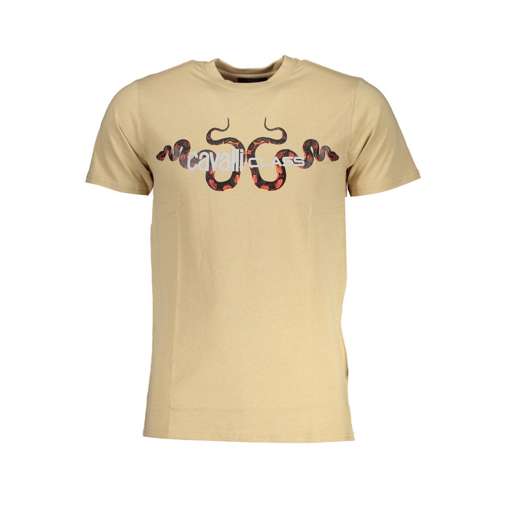 Tricou Cavalli Class bej din bumbac
