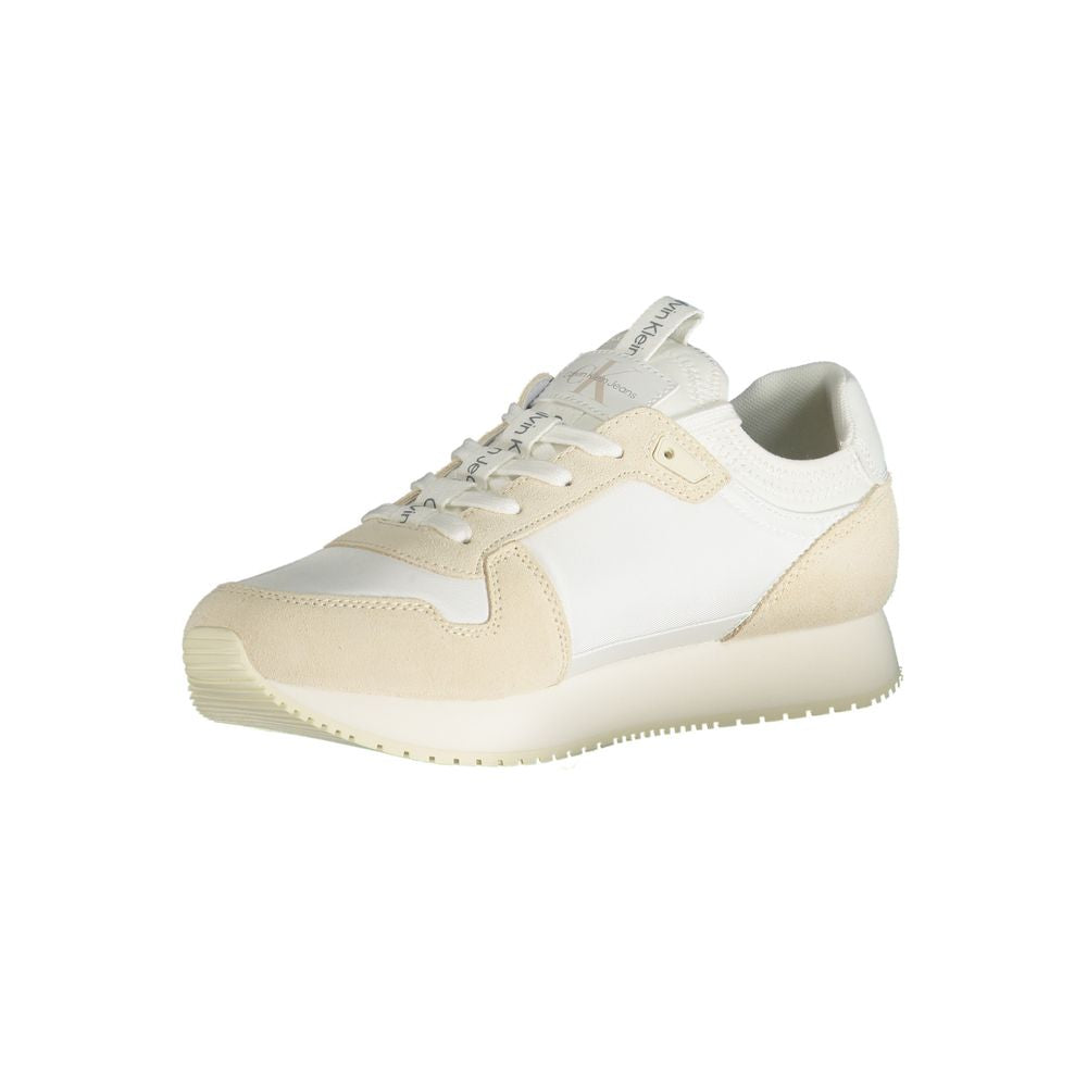 Calvin Klein – Weißer Polyester-Sneaker