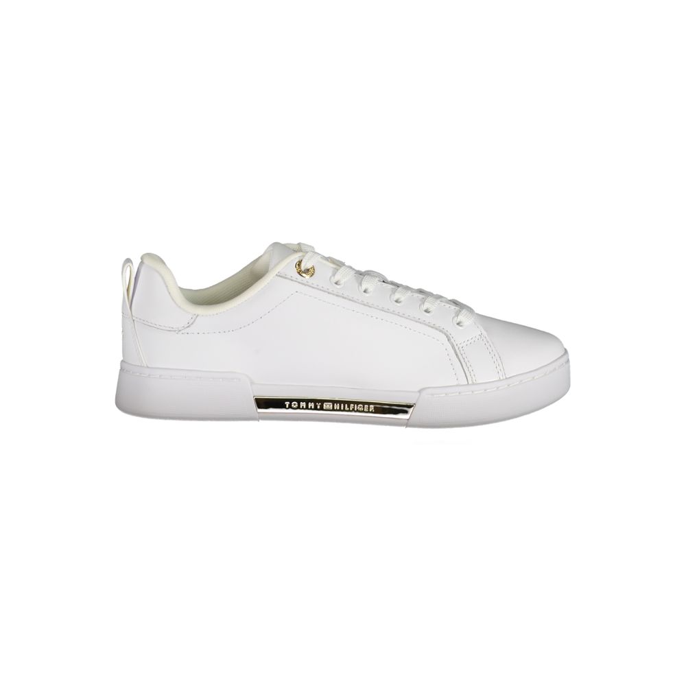 Tommy Hilfiger – Schicke weiße Schnür-Sneaker mit Kontrastdetail
