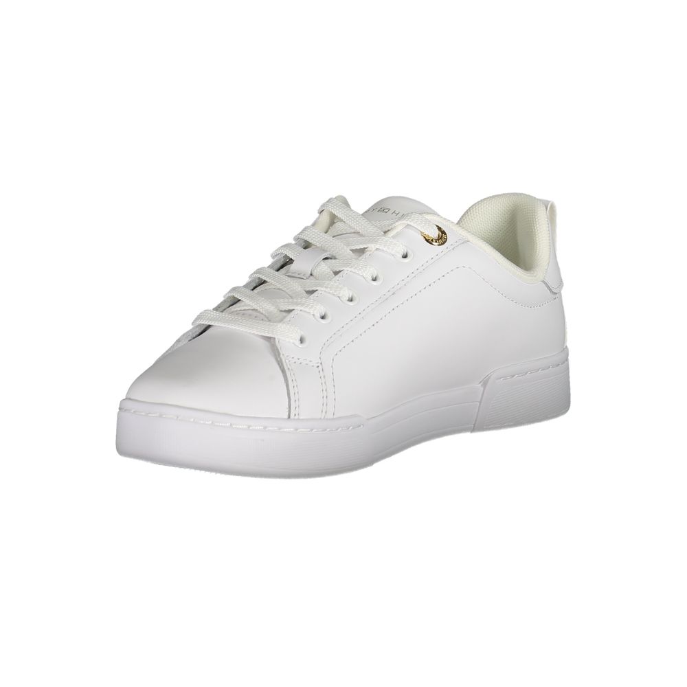 Tommy Hilfiger – Schicke weiße Schnür-Sneaker mit Kontrastdetail