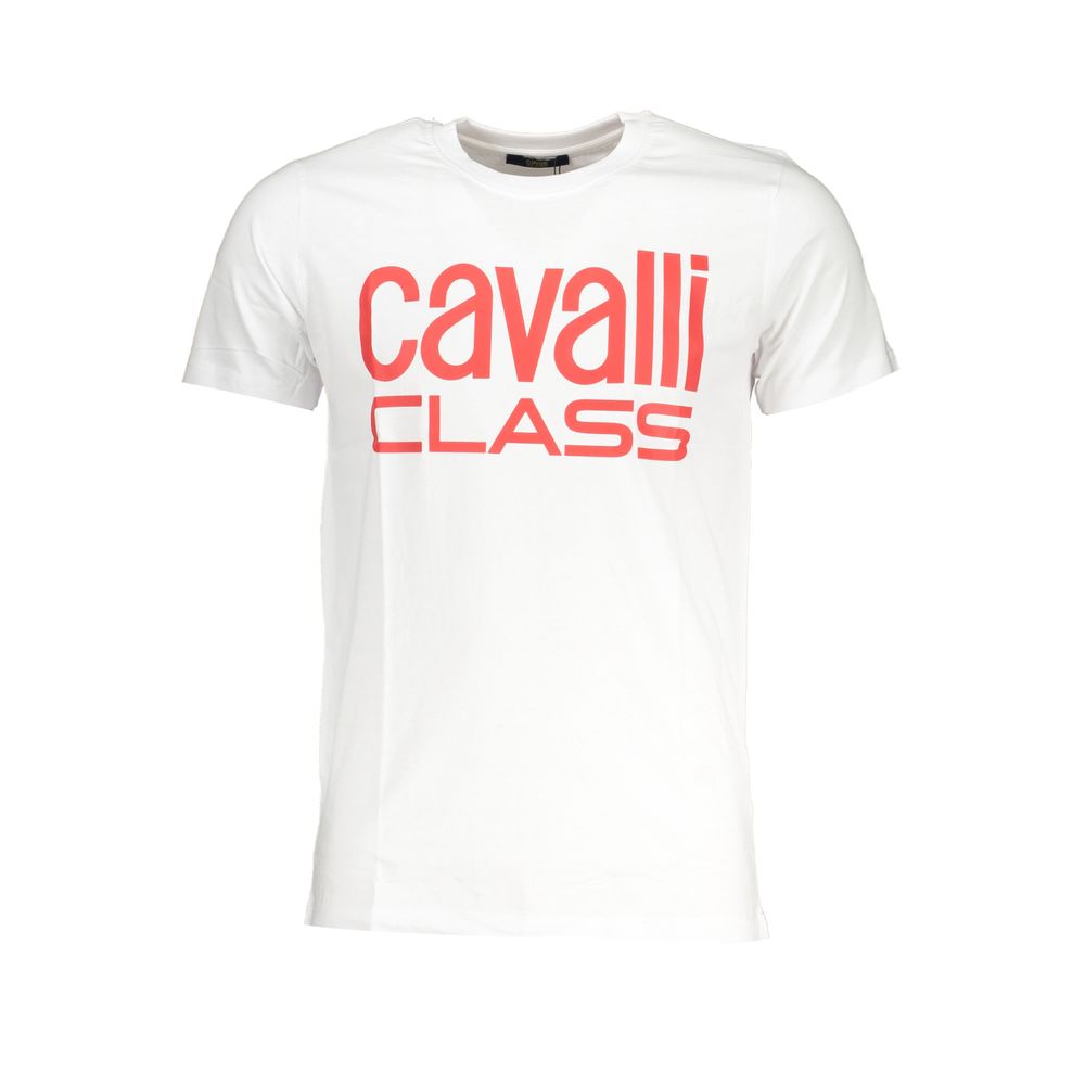 Tricou Cavalli Class din bumbac alb