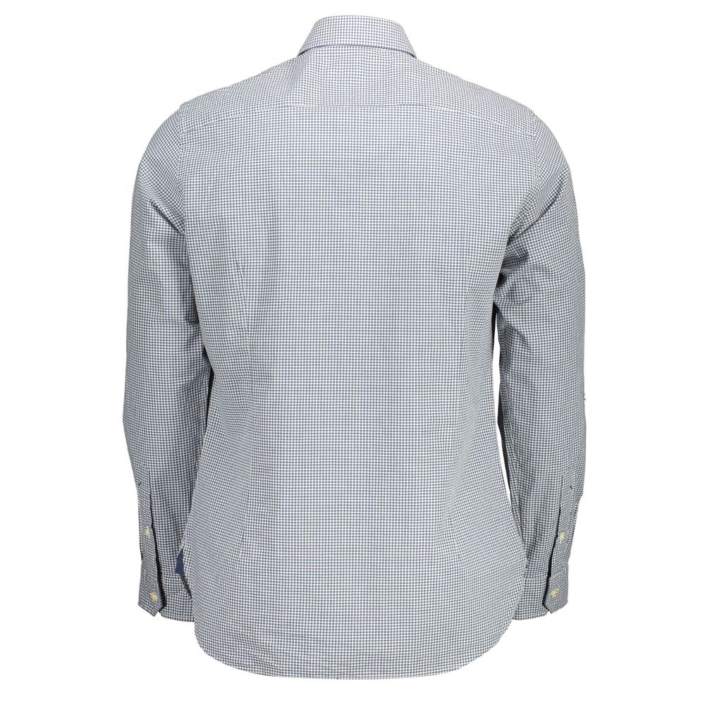 US POLO ASSN. Hellblaues Herrenhemd aus Baumwolle