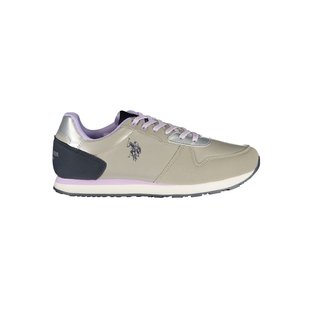 US POLO ASSN. Silberne Polyester-Damen-Sneaker