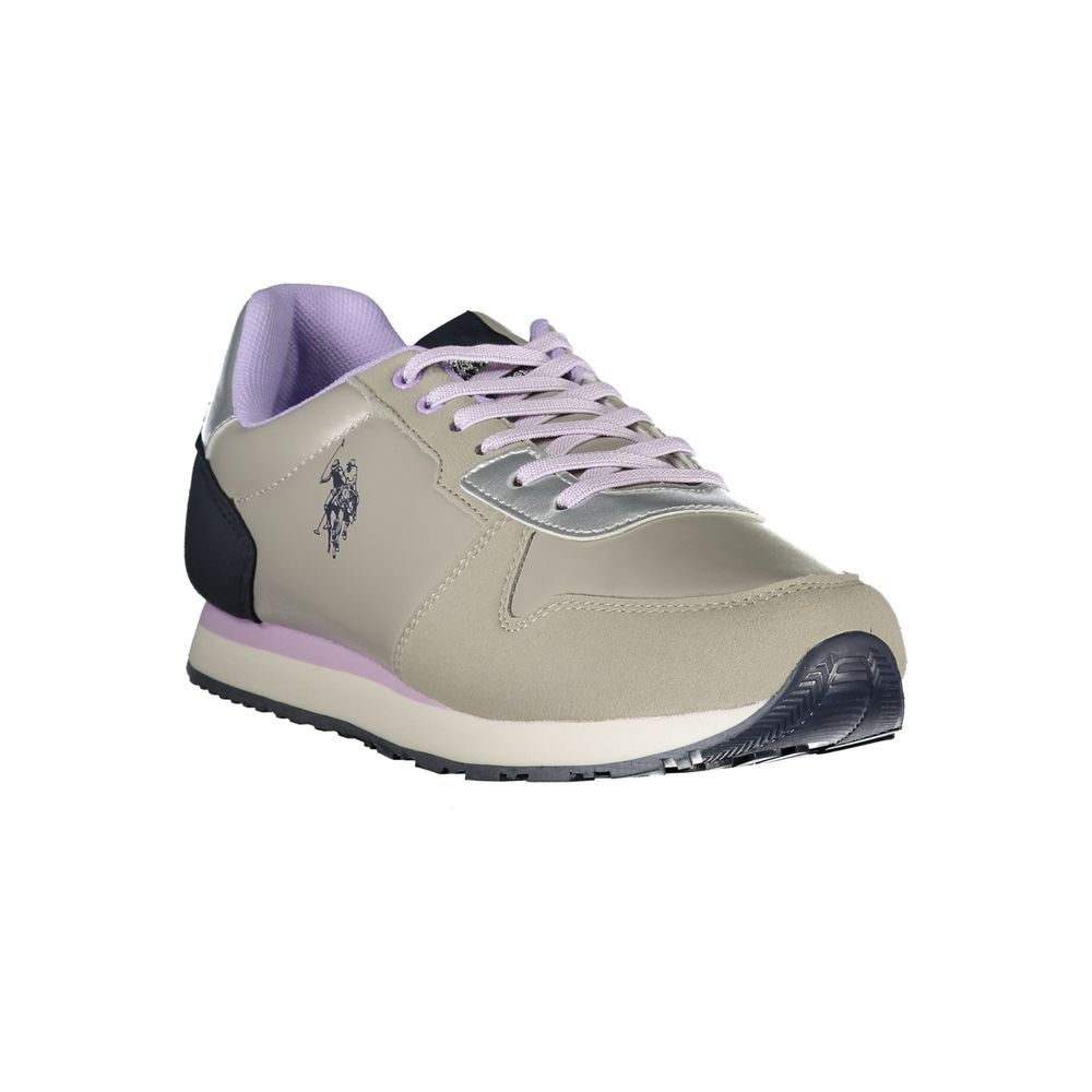US POLO ASSN. Silberne Polyester-Damen-Sneaker