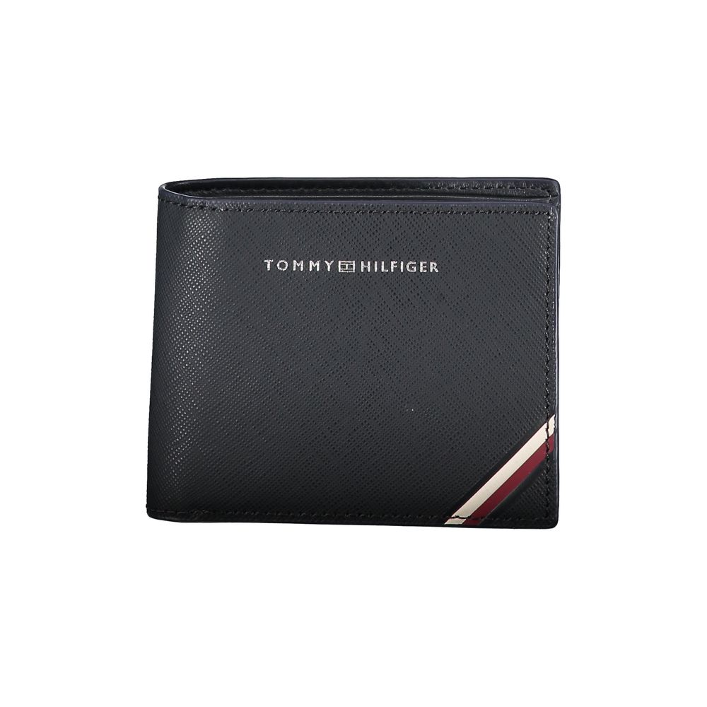 Tommy Hilfiger – Blaue Lederbrieftasche für Herren