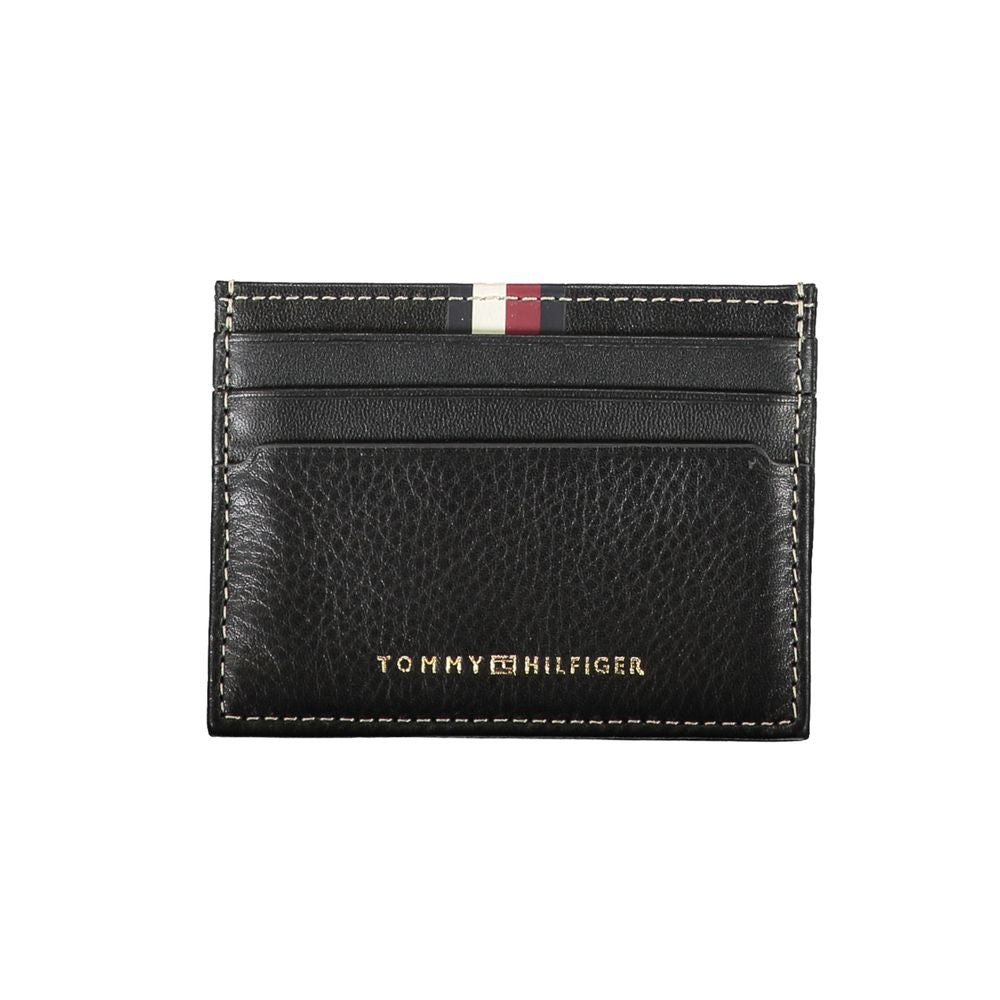 Tommy Hilfiger – Schwarze Lederbrieftasche für Herren