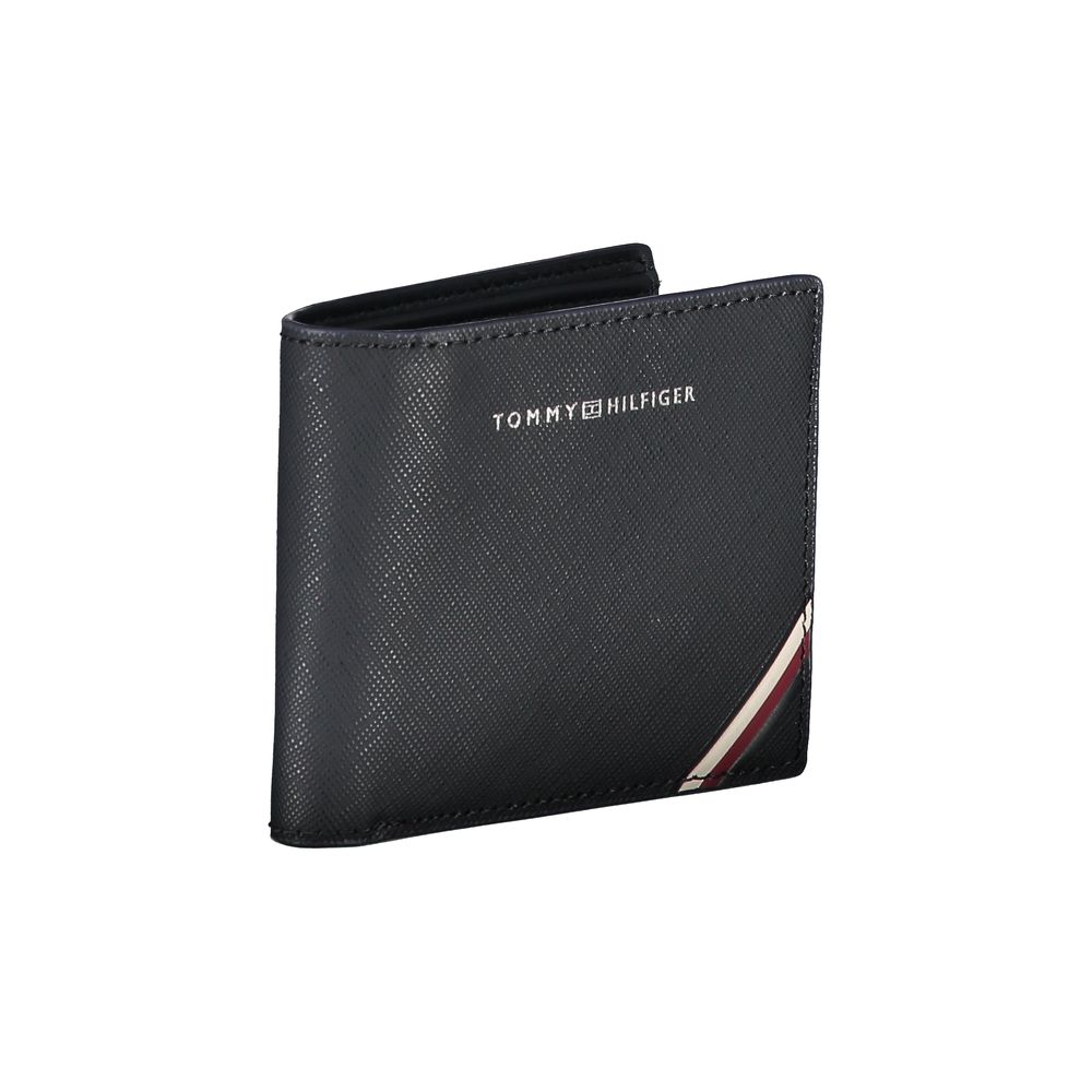 Tommy Hilfiger – Blaue Lederbrieftasche für Herren