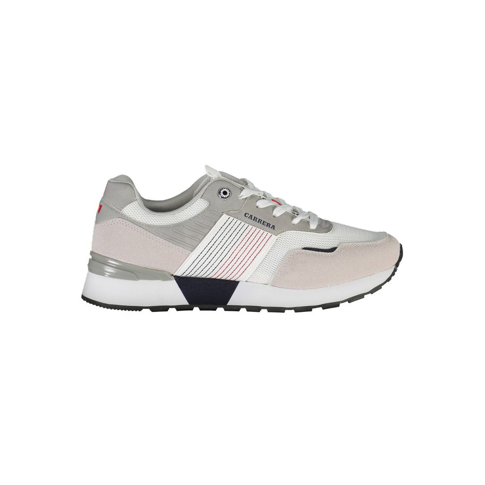 Teniși Carrera Sleek albi cu detalii contrastante
