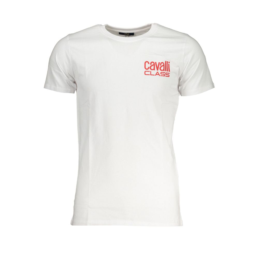 Tricou Cavalli Class din bumbac alb