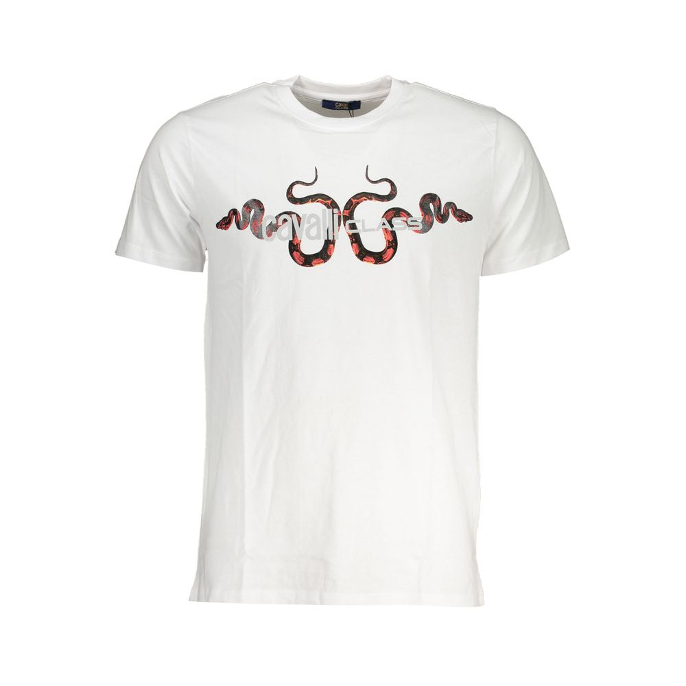 Tricou Cavalli Class din bumbac alb