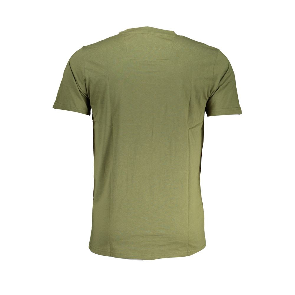Tricou Cavalli Class verde din bumbac