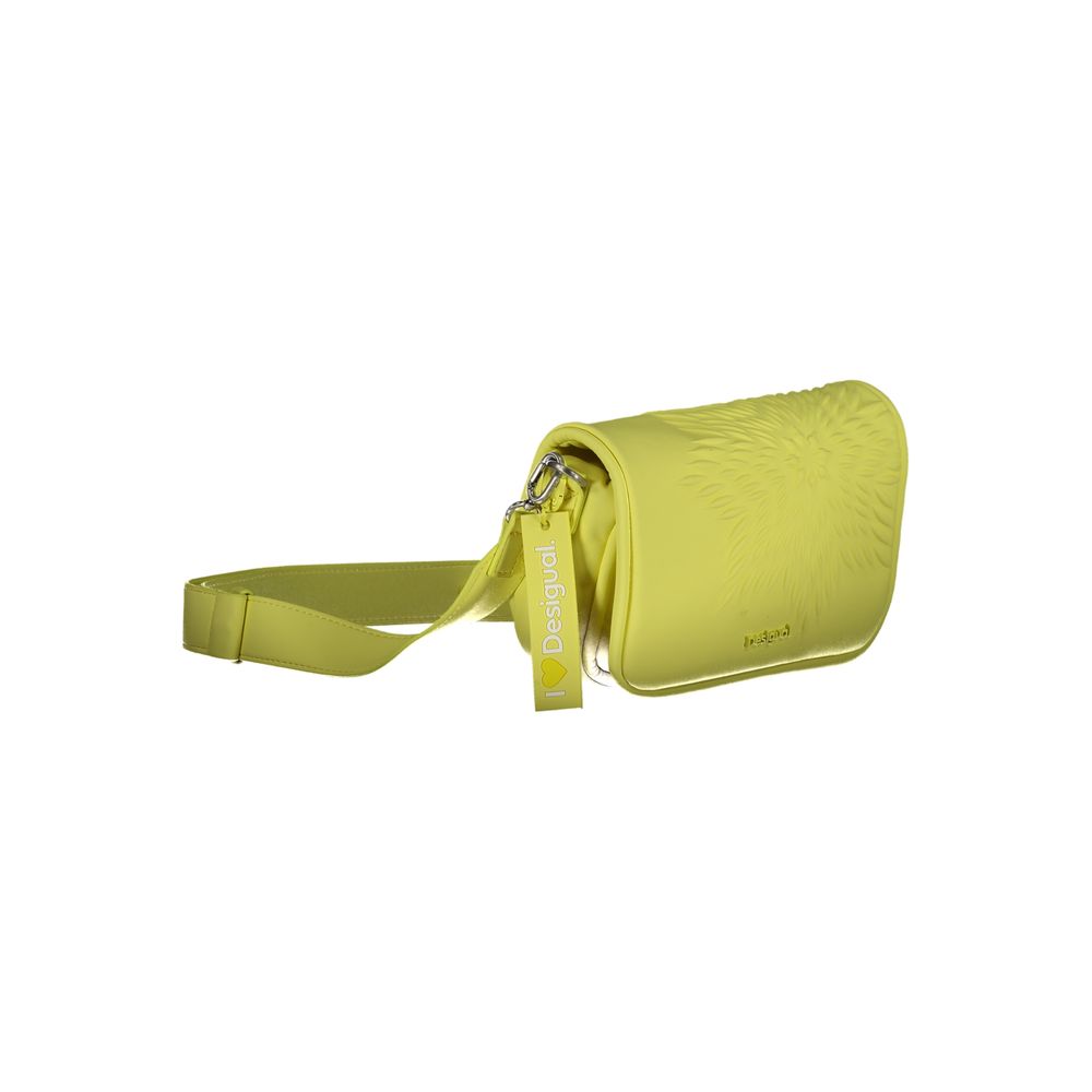 Desigual Gelbe Polyethylen-Handtasche