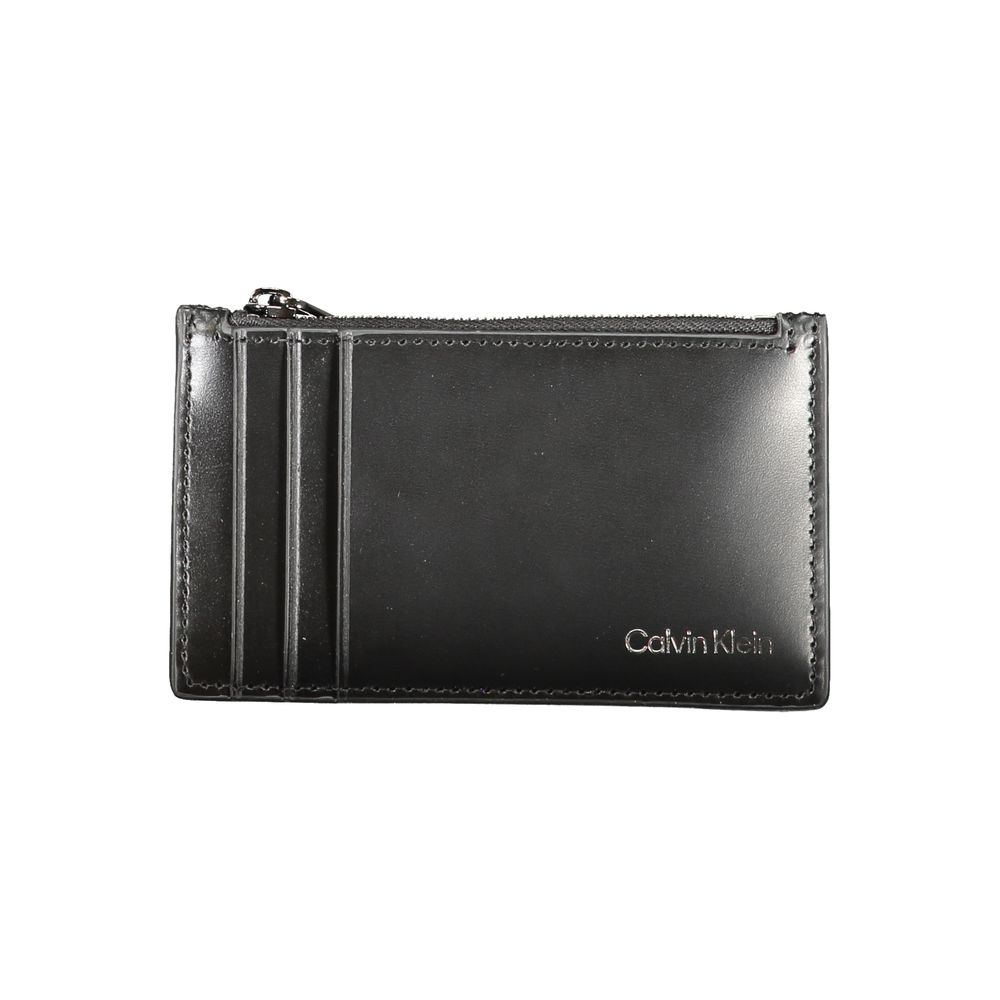 Calvin Klein Schwarze Lederbrieftasche
